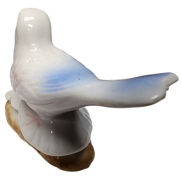 Set of 4 Vintage Hand Painted Porcelain Bird Figurines Japan Blue Jay - Picture 13 of 16